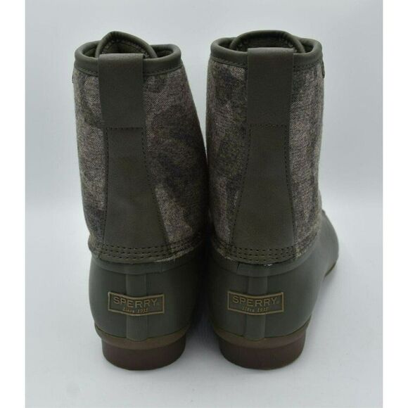 Sperry Mens Size 11.5 Water Resistant Saltwater Camo Duck Boots NO‎ ORIG BOX main image 6